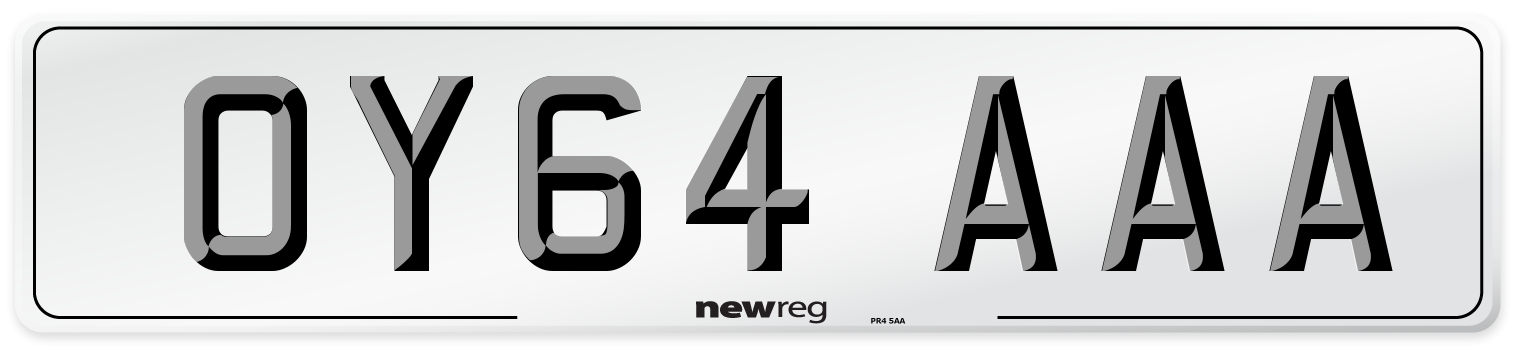 OY64 AAA Number Plate from New Reg